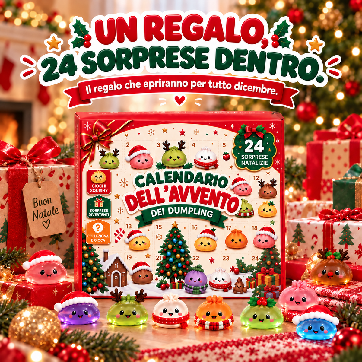 Calendario dell’Avvento Squishiland – 24 Squishy a Sorpresa