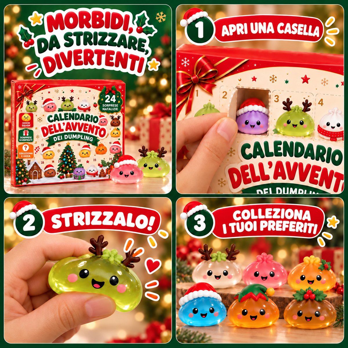 Calendario dell’Avvento Squishiland – 24 Squishy a Sorpresa
